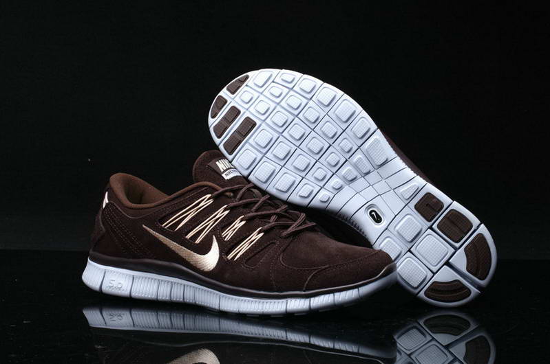 Nike Free 5.0 Fourrure Hommes Et Femmes Chaussures Cafe